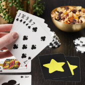 Gele ster boom Prettig kerstfeest Pokerkaarten (Insitu)
