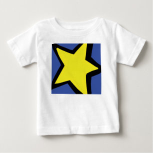gele ster en blauwe achtergrond