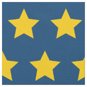 gele ster Patroonblauwe achtergrond Stof (Close Up)