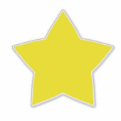 Gele Ster Sticker (Voorkant)