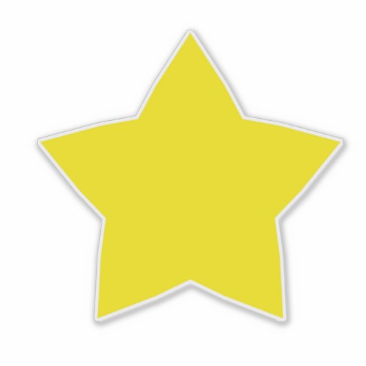 Gele Ster Sticker (Voorkant)