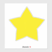 Gele Ster Sticker (Vel)