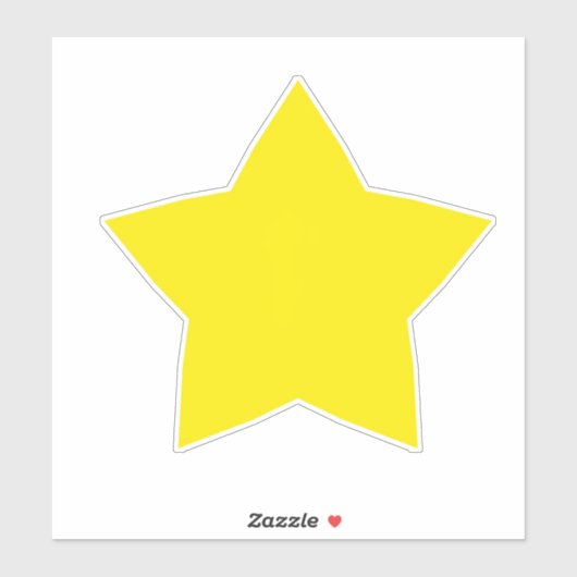 Gele Ster Sticker (Vel)