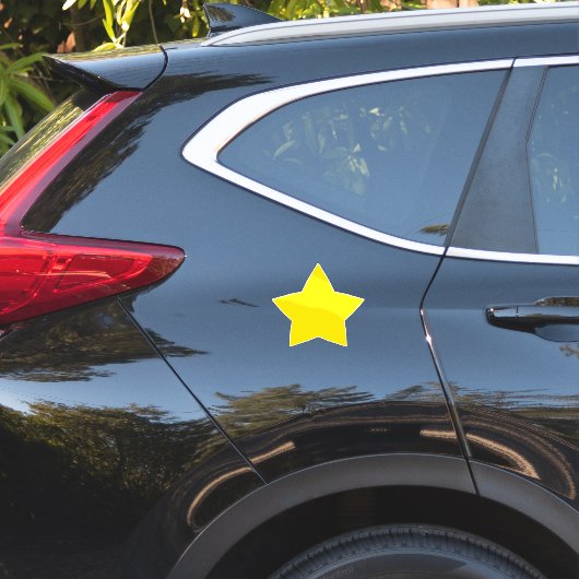 Gele Ster Sticker (Auto Achterkant)