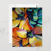 Gele ster van Bethlehem waterverf kunst Briefkaart (Voorkant / Achterkant)