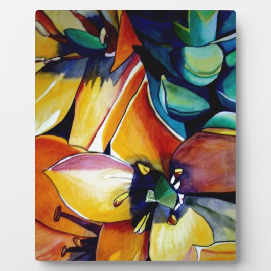 Gele ster van Bethlehem waterverf kunst Fotoplaat (Voorkant)