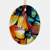 Gele ster van Bethlehem waterverf kunst Keramisch Ornament (Rechts)