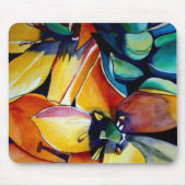 Gele ster van Bethlehem waterverf kunst Muismat (Voorkant)