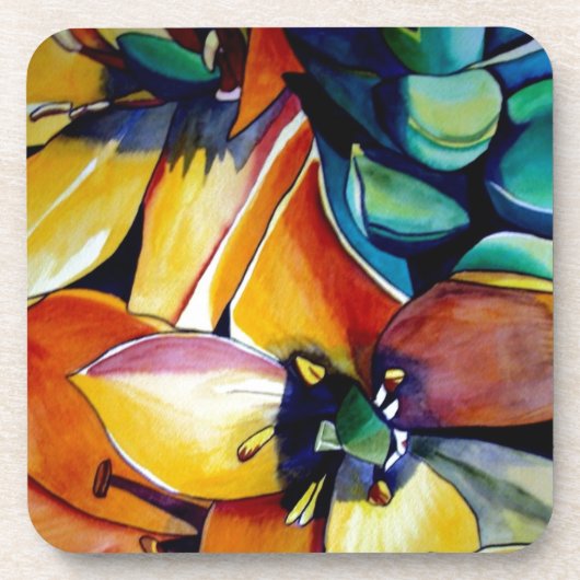 Gele ster van Bethlehem waterverf kunst Onderzetter (Voorkant)