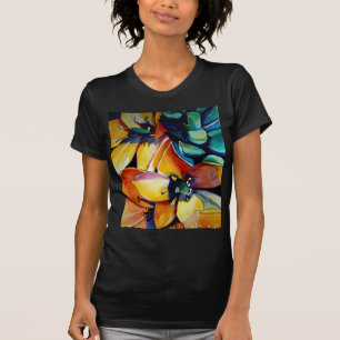 Gele ster van Bethlehem waterverf kunst T-shirt