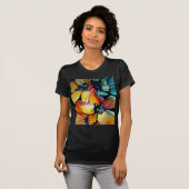 Gele ster van Bethlehem waterverf kunst T-shirt (Voorkant volledig)