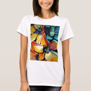 Gele ster van Bethlehem waterverf kunst T-shirt
