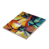 Gele ster van Bethlehem waterverf kunst Tegeltje (Zijkant)