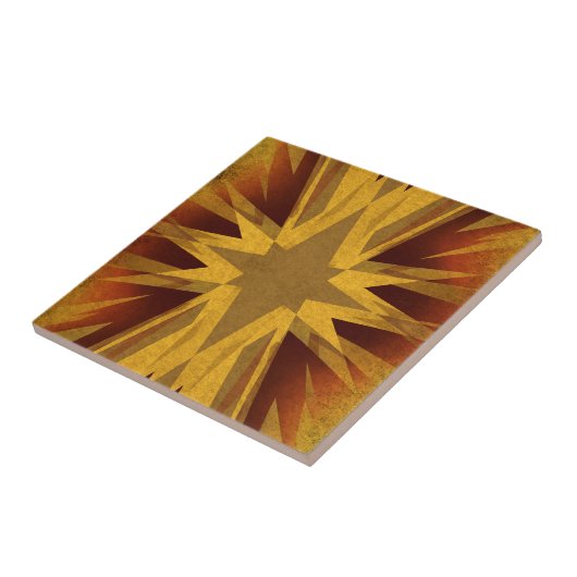  gele sterborst tegeltje (Zijkant)