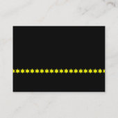 Gele sterisk-lijn - zwart visitekaartje (Achterkant)