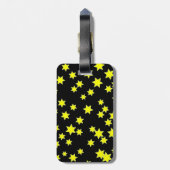 Gele sterren bagagelabel (Achterkant verticaal)
