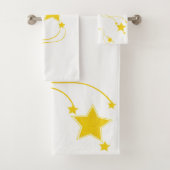Gele sterren Bathroom Towel sets Bad Handdoek (Insitu)