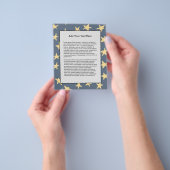 Gele sterren Blauwe sterrenhemel Ruimteliefhebber Flyer (Hand)