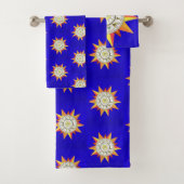 Gele sterren Blue Bathroom Towel sets Bad Handdoek (Insitu)