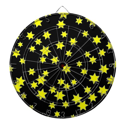 Gele sterren dartbord (Voorkant)