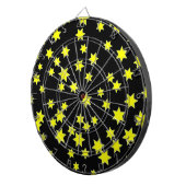 Gele sterren dartbord (Voorkant Rechts)