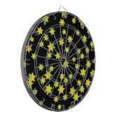 Gele sterren dartbord (Voorkant Links)