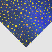 Gele sterren en Blauwe Melkweg Tissuepapier (Detail)