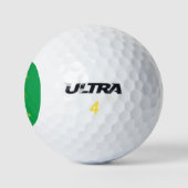 Gele sterren in ster op groen golfballen (Logo)