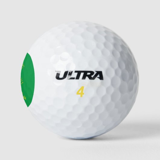 Gele sterren in ster op groen golfballen (Logo)
