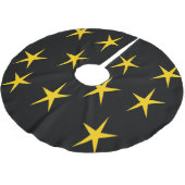 GELE STERREN KERSTBOOM ROK (Gekanteld)
