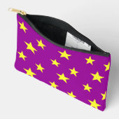 Gele sterren op paars etui (Open)