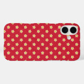 Gele sterren op rood patroon Case-Mate iPhone case (Achterkant (horizontaal))