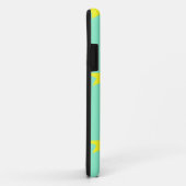 Gele sterren op turkooise Case-Mate iPhone case (Achterkant/rechts)
