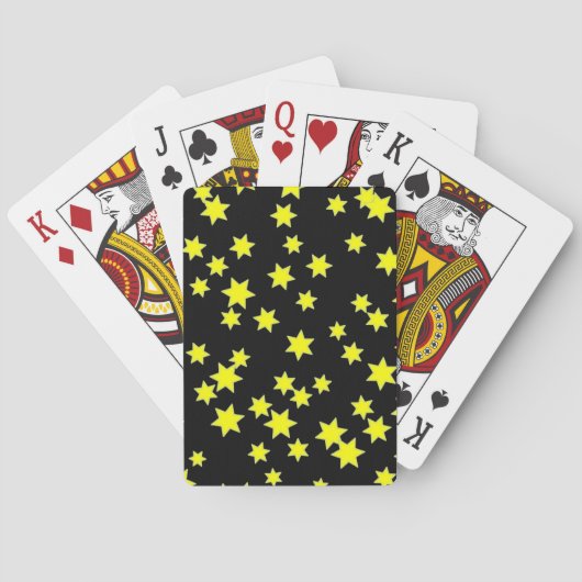 Gele sterren pokerkaarten (Achterkant)