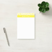 Gele sterren Witte BG, Gele naam Monogram Post-it® Notes (Kantoor)