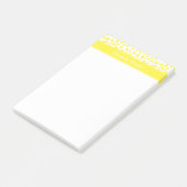 Gele sterren Witte BG, Gele naam Monogram Post-it® Notes (Schuin)