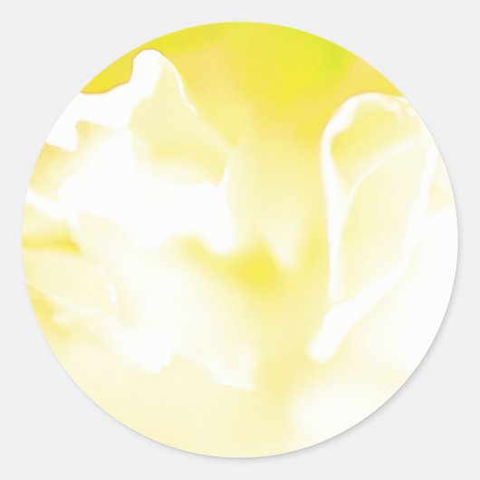 Gele sticker met bloemenprint (Voorkant)