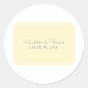 Gele Stickers met alleen maar legante bruiloft