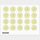 Gele Stickers van Citrus Fruity Lemon Slice (Vel)