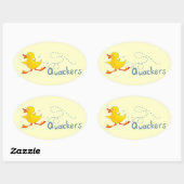 Gele stickers van gekke eenden (Vel)
