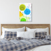 Gele stijlvolle trendy moderne abstracte canvaspri canvas afdruk (Insitu (Slaapkamer))