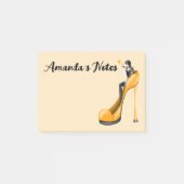 Gele Stiletto Schoen Mode Diva Notities Post-it® Notes (Voorkant)