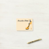 Gele Stiletto Schoen Mode Diva Notities Post-it® Notes (Op bureau)