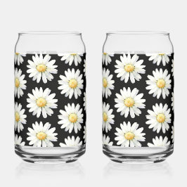 Gele Stip-Madeliefjes Blikvorm Glas