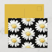 Gele Stip-Madeliefjes Briefkaart (Voorkant / Achterkant)