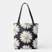Gele Stip-Madeliefjes Tote Bag (Achterkant)