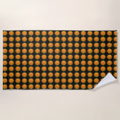Gele Stip strandhanddoek Strandlaken (Voorkant)