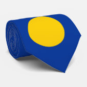 Gele stip stropdas (Opgerold)