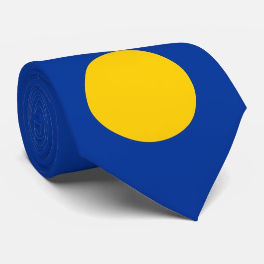 Gele stip stropdas (Opgerold)