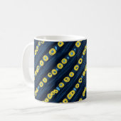 Gele Stippen Abstract Patroon Koffiemok (Voorkant links)